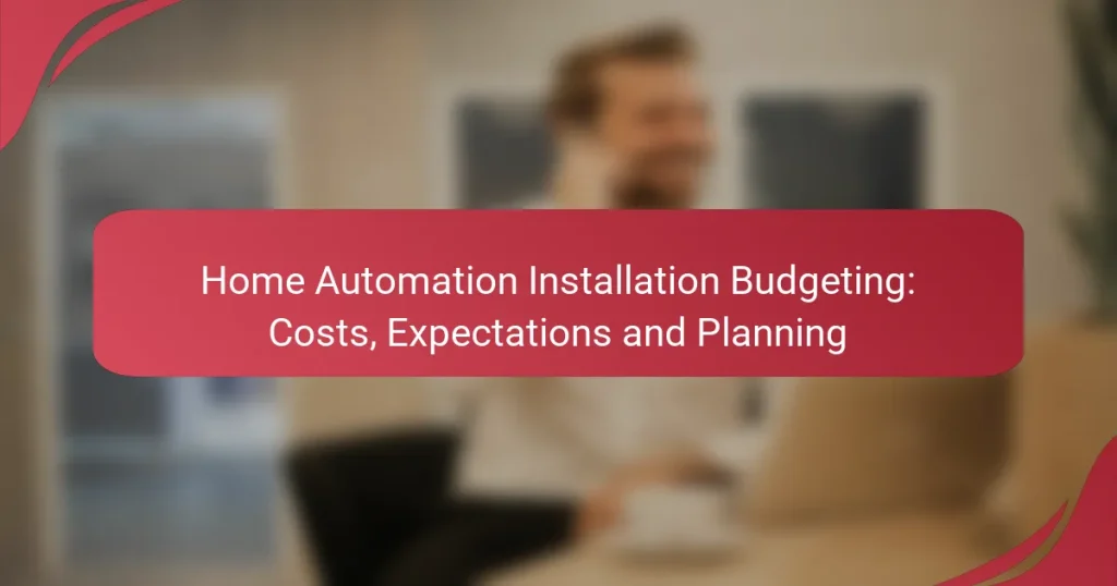 Home Automation Installation Budgeting: Costs, Expectations and Planning