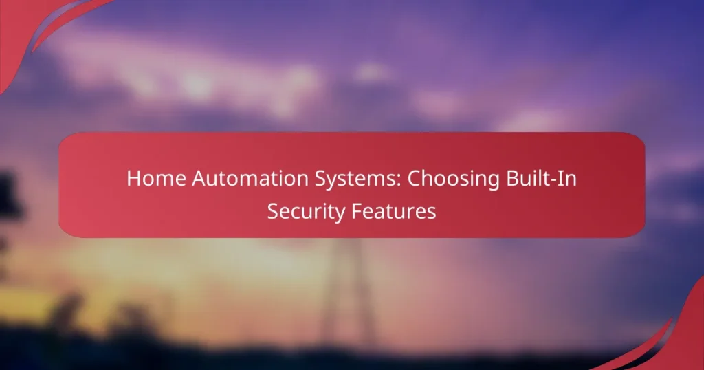 Home Automation Systems: Choosing Built-In Security Features